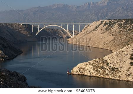 Bridge over maslenica gorge