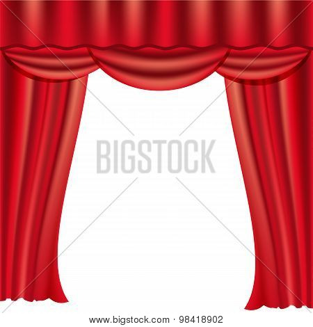 Theater Stage Red Open