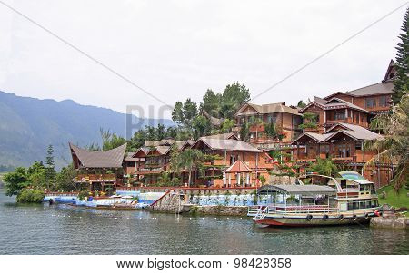 island Samosir on the lake Toba