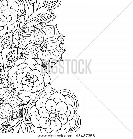 Decorative floral border
