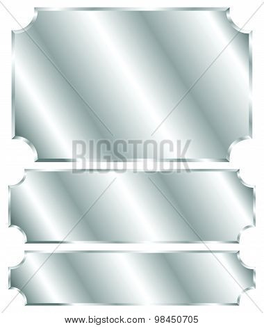 Plaque, Plaquettes With Blank Space. Editable Vector.