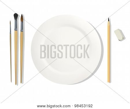 Profession feeds. Painter. EPS