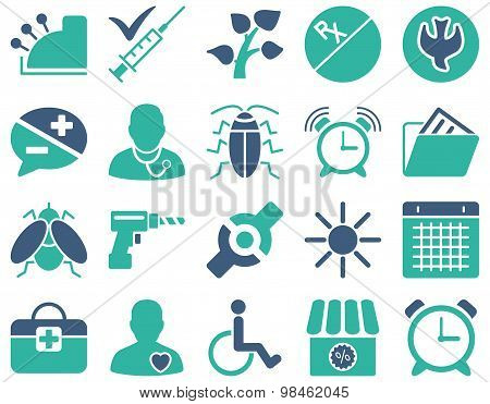 Medical bicolor icons