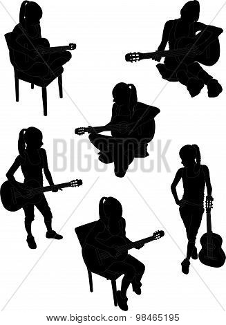 girl playing guitar