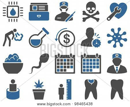 Medical bicolor icons
