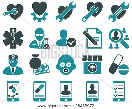 Medical bicolor icons