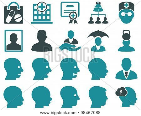 Medical bicolor icons