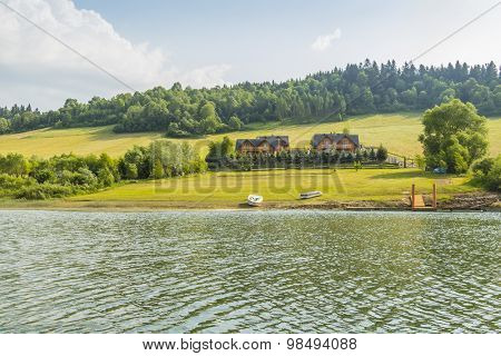 Lake Solina in Bieszczady, Poland