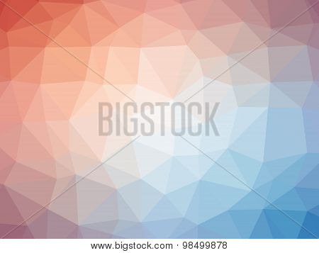 Red Blue Gradient Polygon Shaped Background