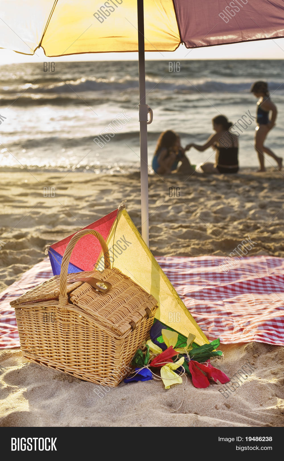 Picnic Basket, Kite, Image & Photo (Free Trial) Bigstock