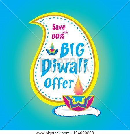 creative big Diwali  offer banner design vector