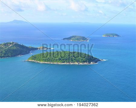 Small island in Andaman sea at Puked Thailand.