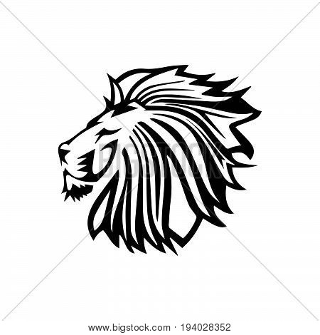 Lion head - vector sign concept illustration. Lion head logo. Wild lion head graphic illustration. Design element.Eps8,Eps10