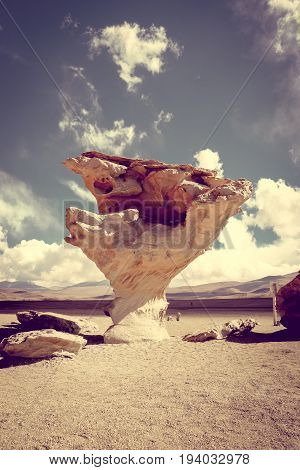 Arbol De Piedra In Siloli Desert, Sud Lipez Reserva, Bolivia