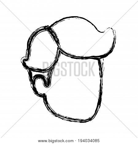 blurred silhouette of man faceless with pompadour hairstyle vector illustration