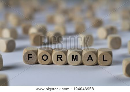 Formal - Cube With Letters, Sign With Wooden Cubes