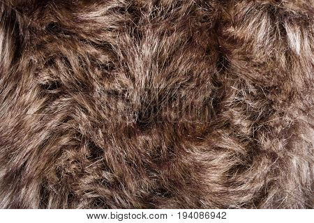 Texture Of Fur. Red Brown Grey Wolf, Fox, Bear Fur Natural, Animal Wildlife Concept And Style For Ba