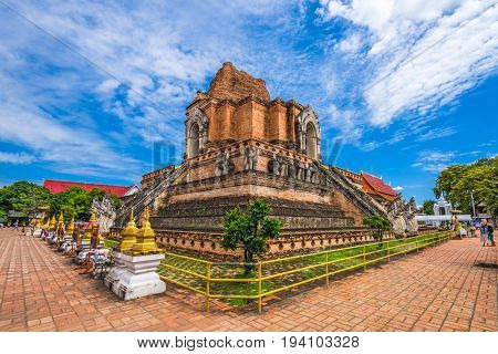 Chiang Mai, Thailand at Wat Chedi Laung. 