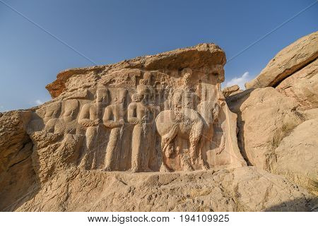 Naqsh-e Rajab is an archaeological site and part of the Marvdasht cultural complex about 12 km north of Persepolis in Fars Province Iran
