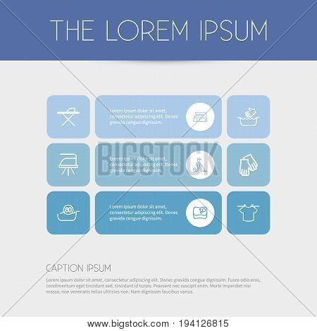 Set Of 9 Editable Cleaning Icons. Includes Symbols Such As Hanging Rope, Brush, Metal Board And More. Can Be Used For Web, Mobile, UI And Infographic Design.