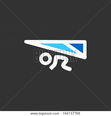 Hang glider concept - Minimal vector icon. eps 10