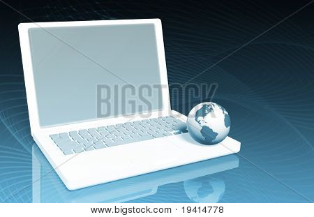 글로벌 비즈니스 기술 네트워크 개념으로
