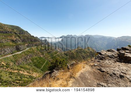 View the pass Boca da Encumeada in Madeira. Portugal