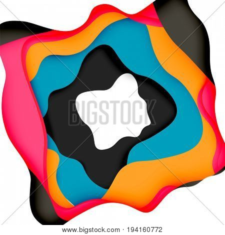 3d abstract background with cut shapes, business presentation, flyer template