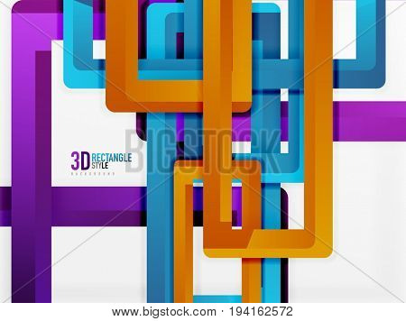 Rectangle tube elements, 3d background