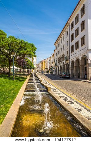 ELVAS,PORTUGAL - MAY 16,2017 - In the street of Elvas city. Elvas is a Portuguese municipality former episcopal city and frontier fortress of easternmost central Portugal.