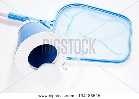 Swimming pool service and equipment with cleaning products