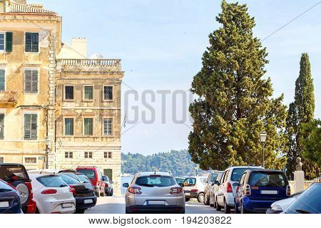 Old city streets of Corfu island, Greece