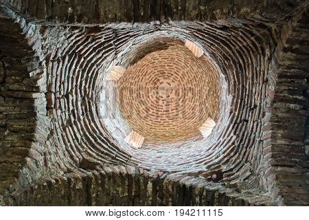 Dome of the Church of Holy Trinity from XI century build by byzantine emperor Manuel Comnenus, Nis, Serbia