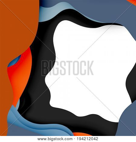3d abstract background with cut shapes, business presentation, flyer template