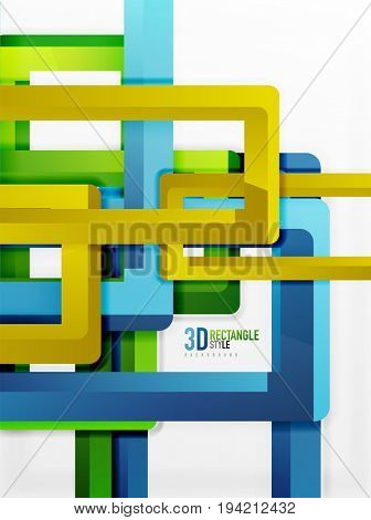 Rectangle tube elements, 3d background