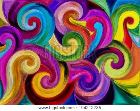 Abstract backdrop of swirling forms for projects on art and craft