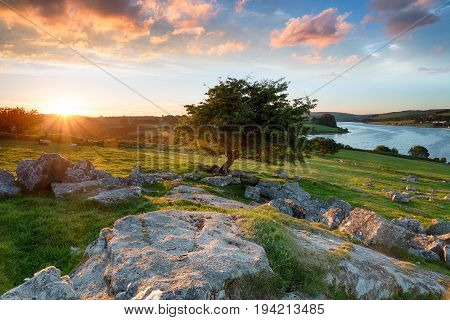 Sunset Over Siblyback Lake