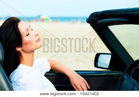 Cabrio mujer ideal capota azul cielo