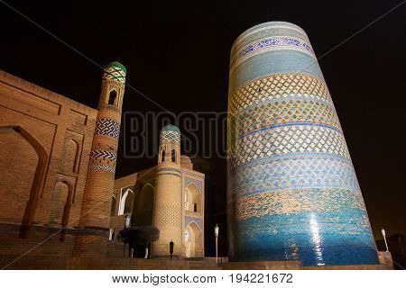 unfinished Kalta Minor Minaret minaret Muhammad Amin Khan 19th century . Khiva Uzbekistan