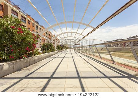Promenade at the Guadalentin river in Lorca Province of Murcia southern Spain