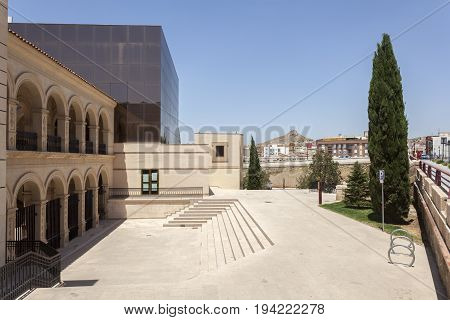 Lorca, Spain - May 29, 2017: Historic convent of La Merced building in the old town of Lorca. Province of Murcia Spain
