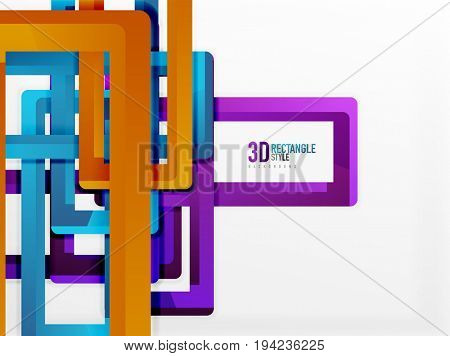 Rectangle tube elements, 3d background