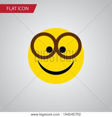 Isolated Eyeglasses Flat Icon. Pleasant Vector Element Can Be Used For Pleasant, Eyeglasses, Smile Design Concept.