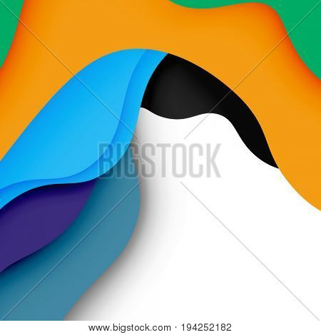 3d abstract background with cut shapes, business presentation, flyer template