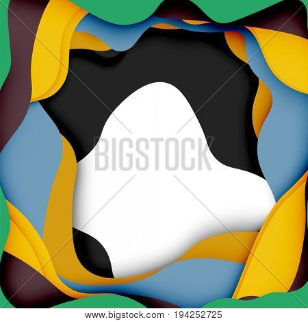 3d abstract background with cut shapes, business presentation, flyer template