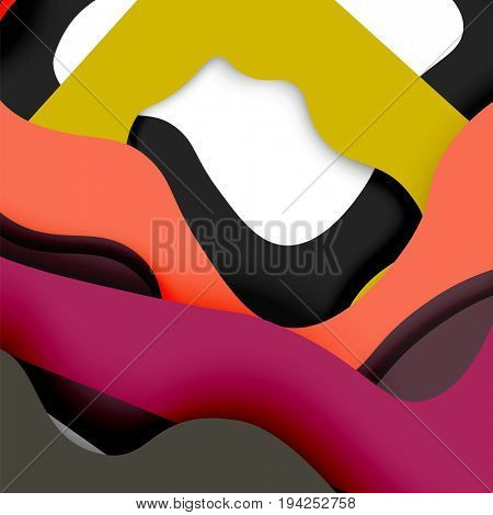 3d abstract background with cut shapes, business presentation, flyer template