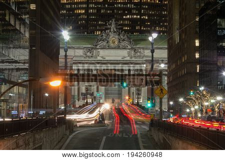 Grand Central Terminal Facade From Park Avenue