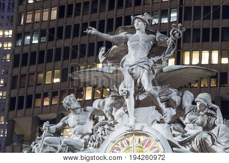 Grand Central Terminal Facade From Park Avenue