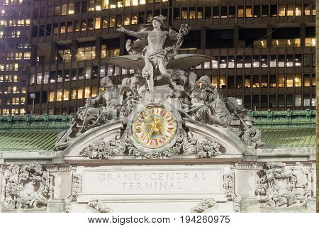 Grand Central Terminal Facade From Park Avenue