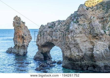 Cliffs And Rock Formations At Ponta Da Piedade (lagos, Portugal)